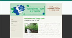 Desktop Screenshot of clearspringsfarm.org