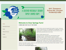 Tablet Screenshot of clearspringsfarm.org